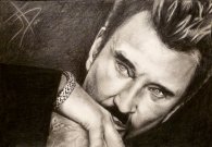 portrait de johnny hallyday - 